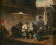 George Chinnery, Chinese Street Scene at Macao